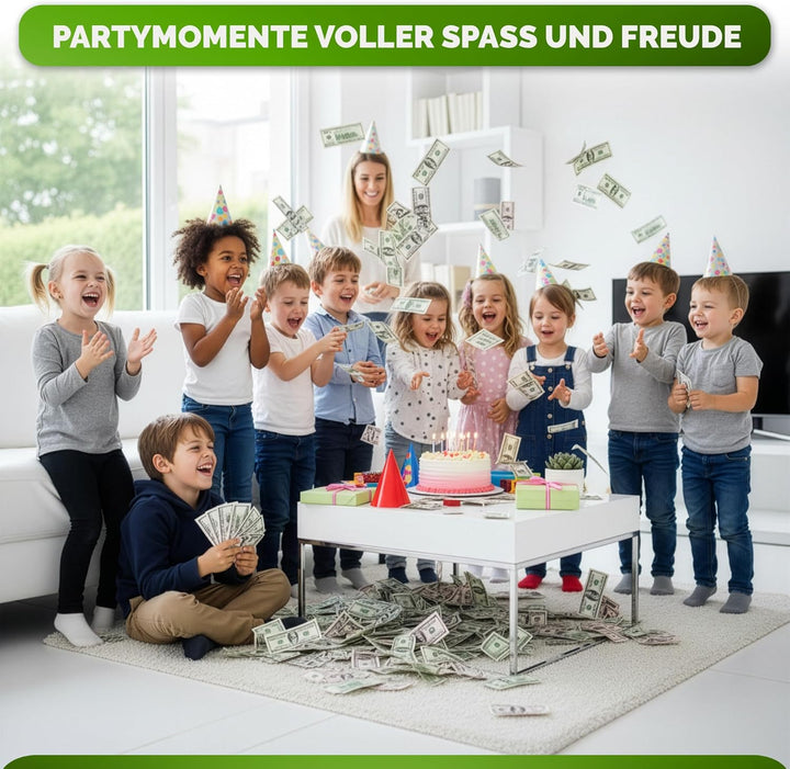Spielgeld für Videoaufnahmen - Kinder 100$ x 100 Dollar Scheine mit Geschenkverpackung Fake Geld 10.
