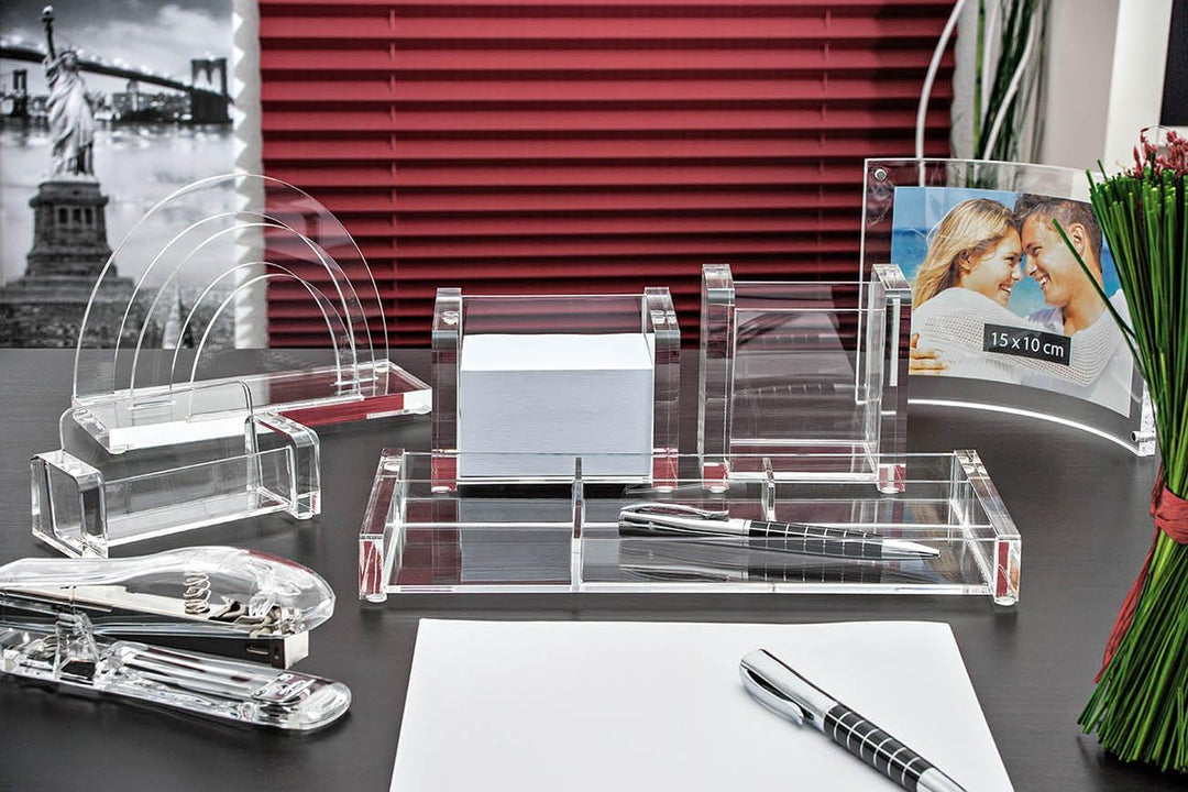 Wedo 601316 Acryl Stehsammler (A4 Cristallic) glasklar, Stehsammler