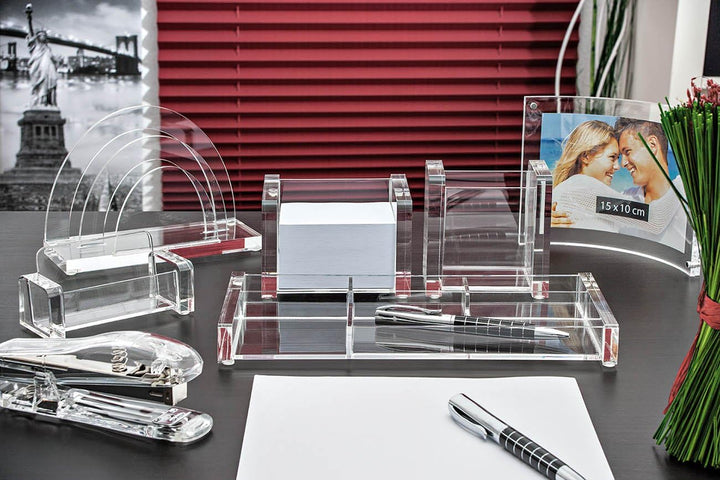 Wedo 601316 Acryl Stehsammler (A4 Cristallic) glasklar, Stehsammler