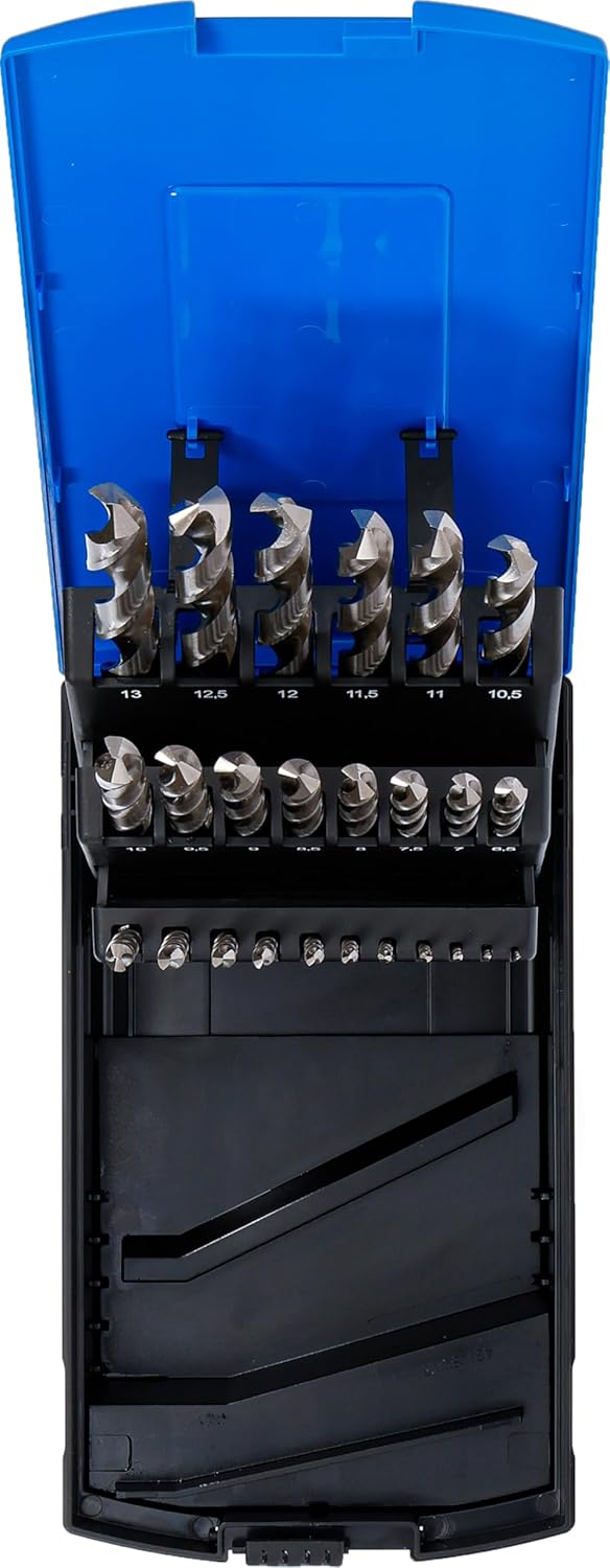 BGS 110, HSS-Spiralbohrer-Satz, 25-tlg., 1 - 13 mm, inkl. Kassette, Metall-Bohrer HSS | Spitzen mit
