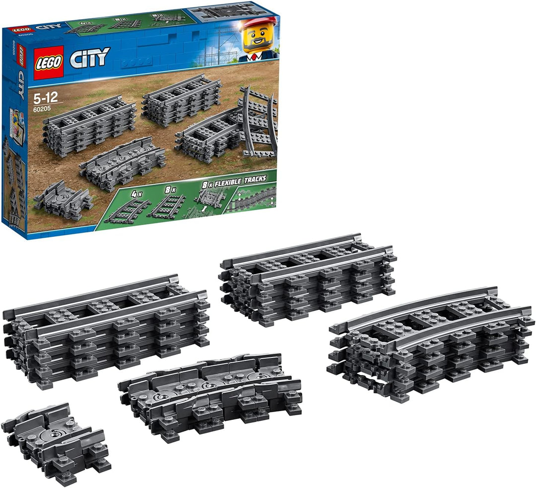 LEGO 60304 City Strassenkreuzung mit Ampeln, Bauset mit im Dunkeln leuchtenden Steinen & 60205 City