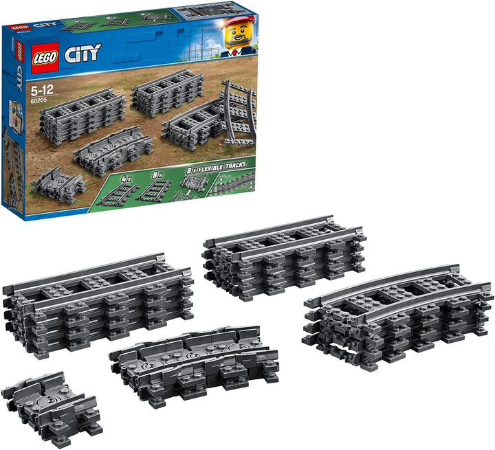 LEGO 60304 City Strassenkreuzung mit Ampeln, Bauset mit im Dunkeln leuchtenden Steinen & 60205 City
