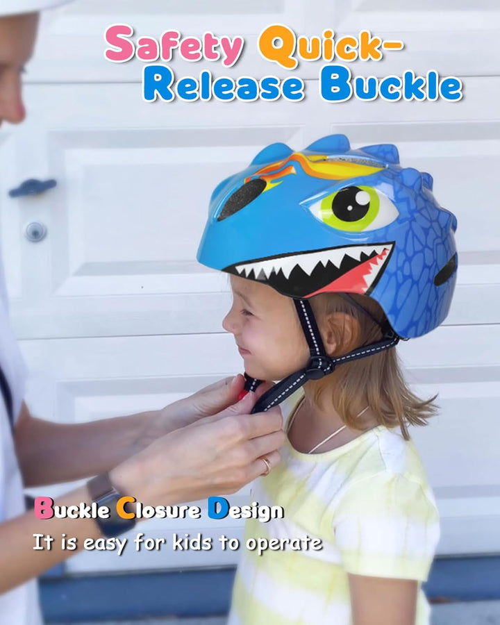 VICTGOAL Fahrradhelm Kinder zu Radsport Niedliche Cartoon 3D Gestaltet Kinderhelm für Fahrrad Skateb