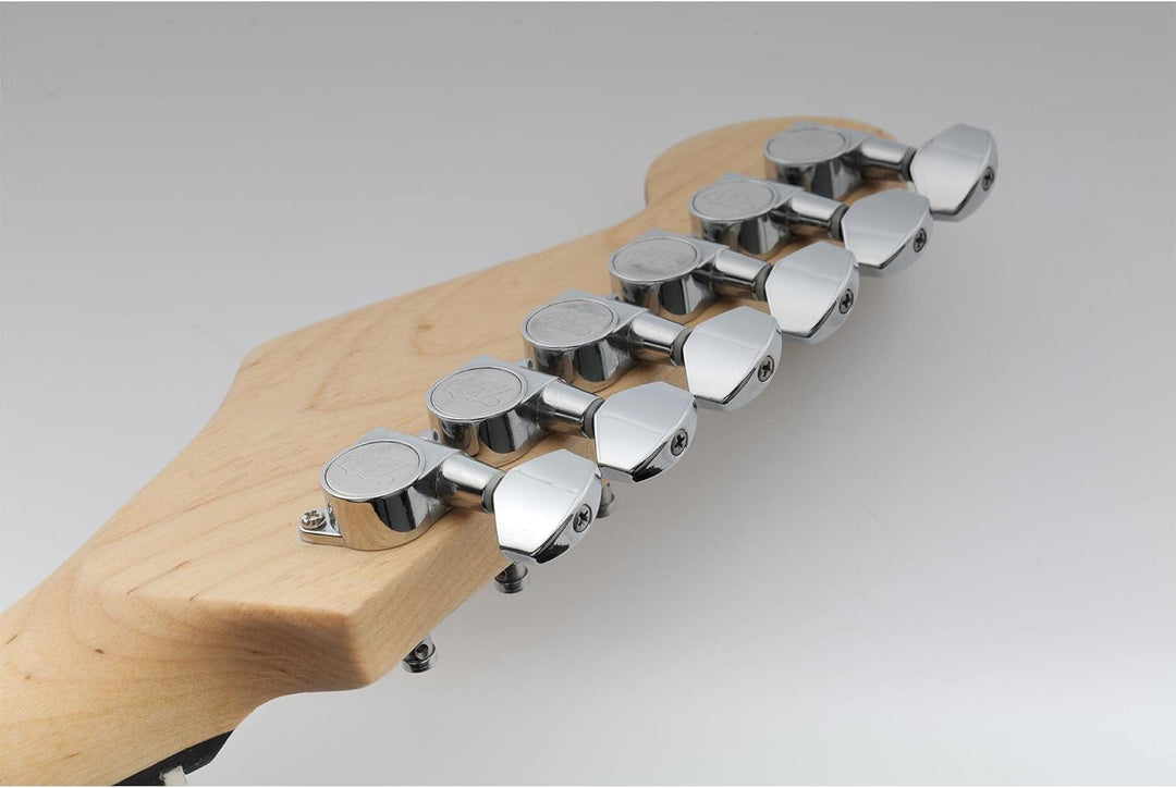 Wilkinson WJN07 6-in-Line EZ-Lok Gitarre Tuners Mechaniken 19:1 Ratio Machine Heads Tuning Pegs Stim