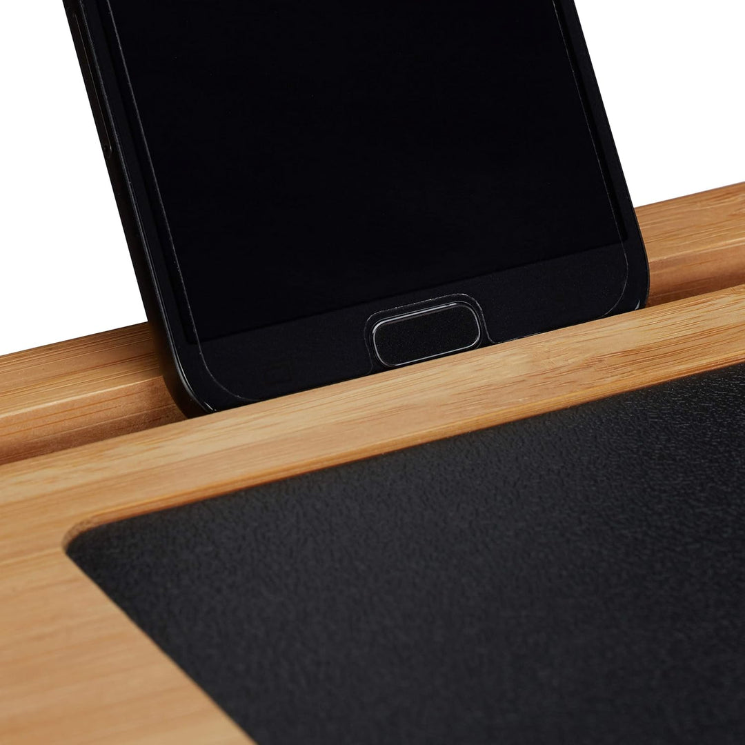 Relaxdays 2 x Laptoptisch, Knietablett, Laptop Unterlage, 2 Mousepads, Smartphone Halterung, BxT: 60