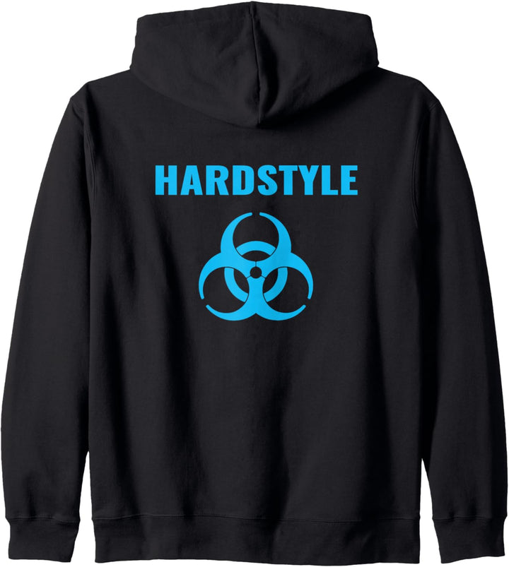 Hardstyle - Party Hard with Style - Rave Musik - Blau Kapuzenjacke