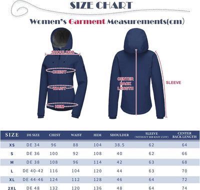 33,000ft Softshelljacke Damen Wasserdichte Atmungsaktive Warme Winterjacke Fleece Übergangsjacke Win