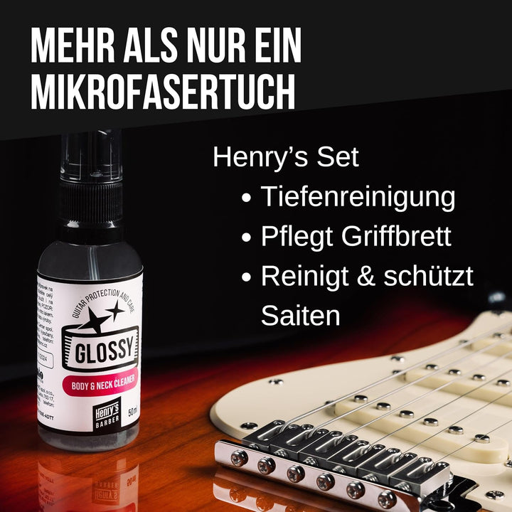 Henry`s Guitar Cleaning Set All-In-One - Gitarrenpflege Set Gitarren Reinigungsset - Gitarren Und Sa