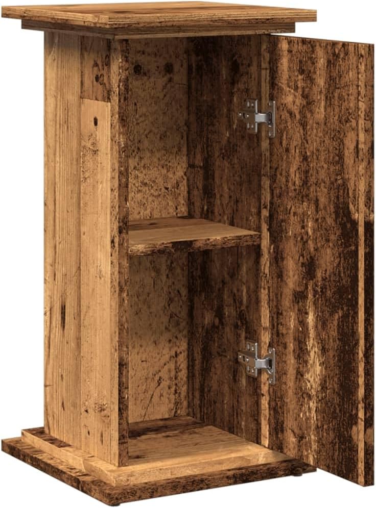 Generisch Postament mit Stauraum Altholz-Optik 31x30x60 cm Holzwerkstoff,Heim &amp; Garten,Rasen &amp; Garte