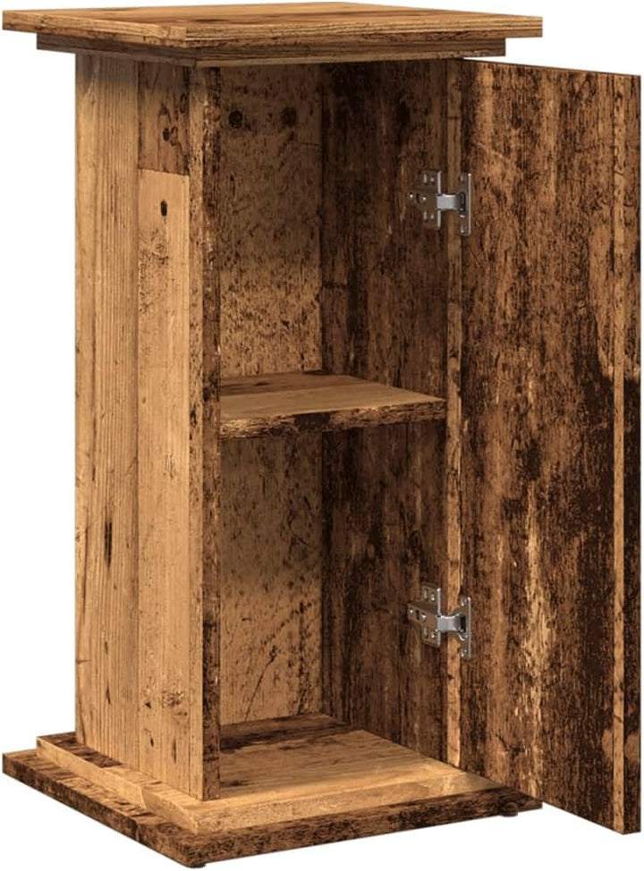 Generisch Postament mit Stauraum Altholz-Optik 31x30x60 cm Holzwerkstoff,Heim &amp; Garten,Rasen &amp; Garte