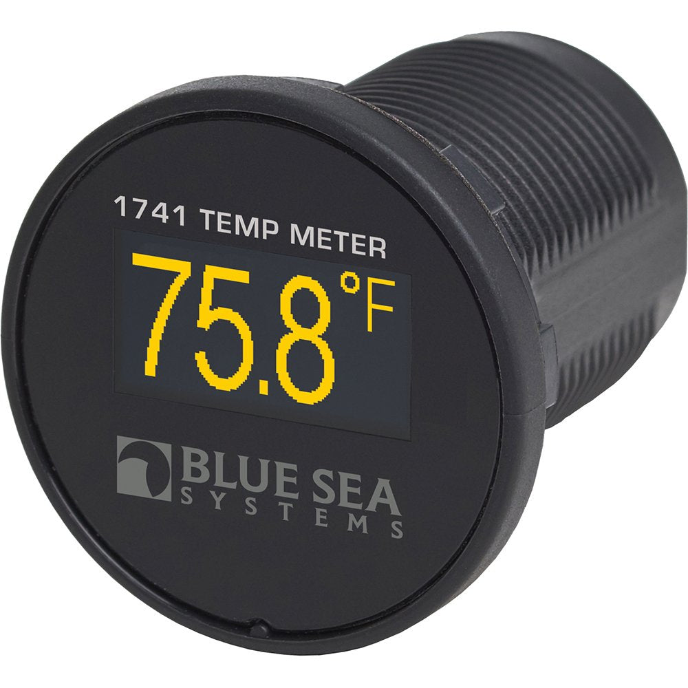Blue Sea Systems Mini-OLED-Messgeräte für Marine, Wohnmobil und mehr Temperaturüberwachung gelb, Tem