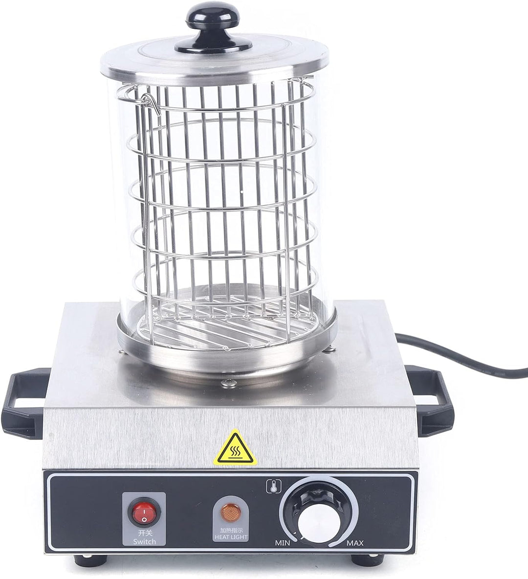 Edelstahl Hot Dog Maker, Hot Dog Gerät Maschine Wurstwärmer Dampfbehälter, Einstellbarer Temperatur