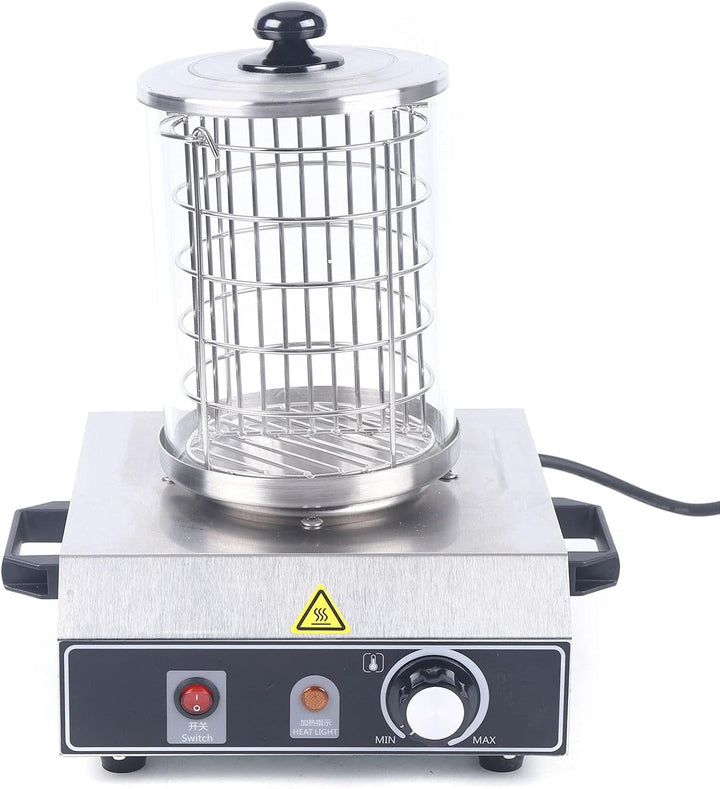Edelstahl Hot Dog Maker, Hot Dog Gerät Maschine Wurstwärmer Dampfbehälter, Einstellbarer Temperatur