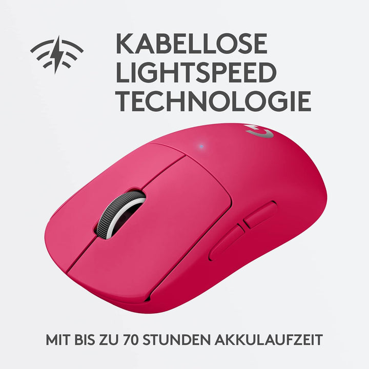 Logitech G PRO X SUPERLIGHT kabellose Gaming-Maus, Ultra-leicht 63g, HERO 25K Sensor, 25.600 DPI, 5
