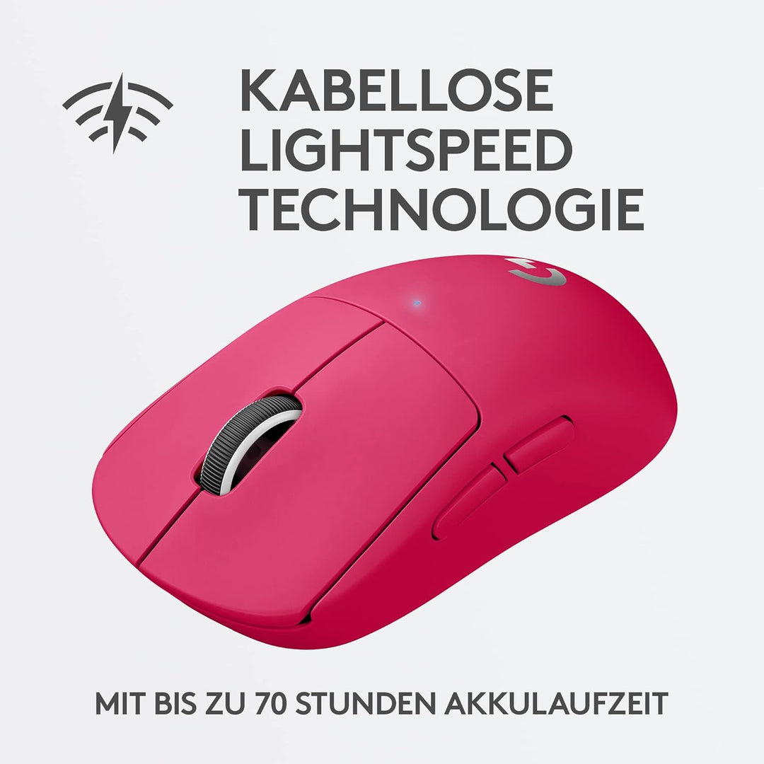 Logitech G PRO X SUPERLIGHT kabellose Gaming-Maus, Ultra-leicht 63g, HERO 25K Sensor, 25.600 DPI, 5