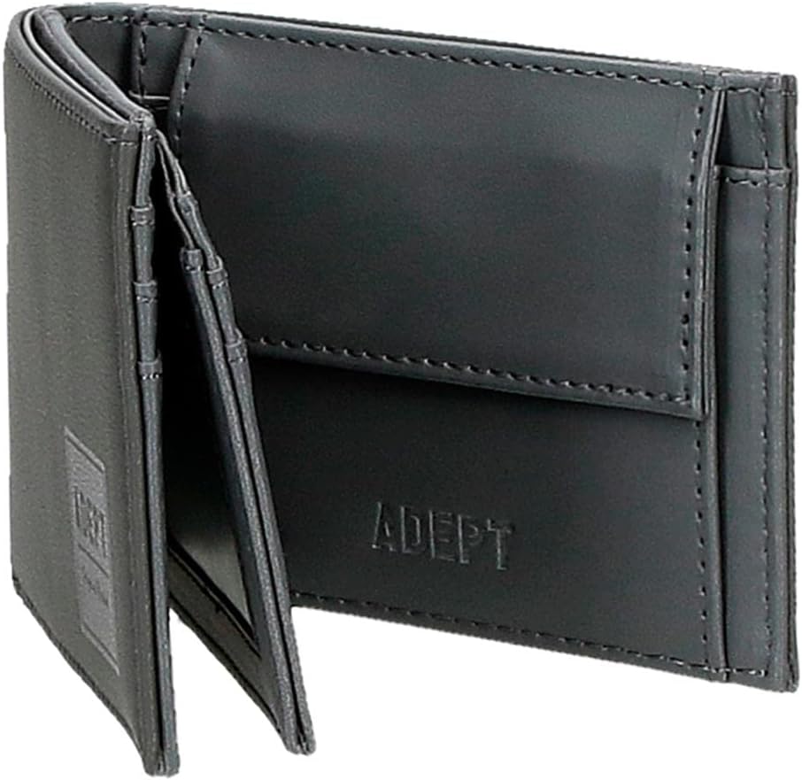 Adept Mark Horizontale Geldbörse mit Geldbörse Grau 11 x 8 x 1 cm Kunstleder, grau, Quertasche mit G