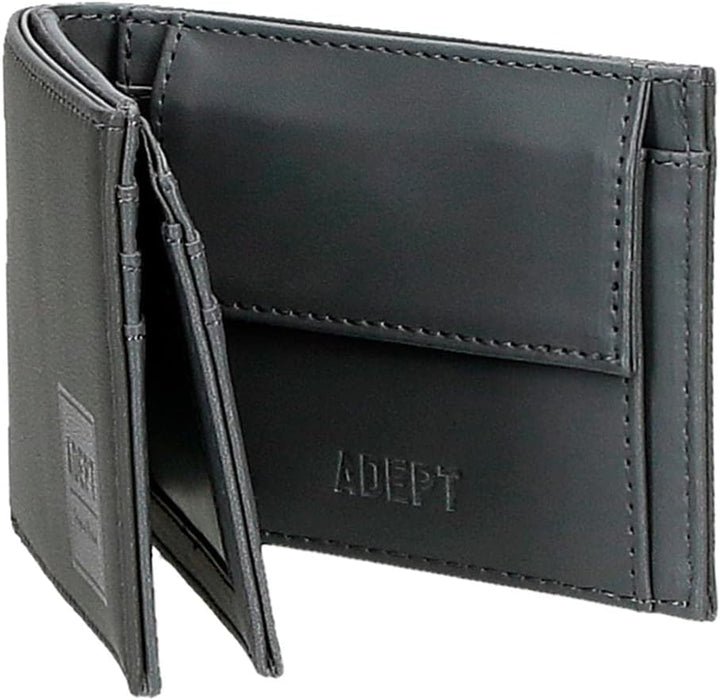 Adept Mark Horizontale Geldbörse mit Geldbörse Grau 11 x 8 x 1 cm Kunstleder, grau, Quertasche mit G