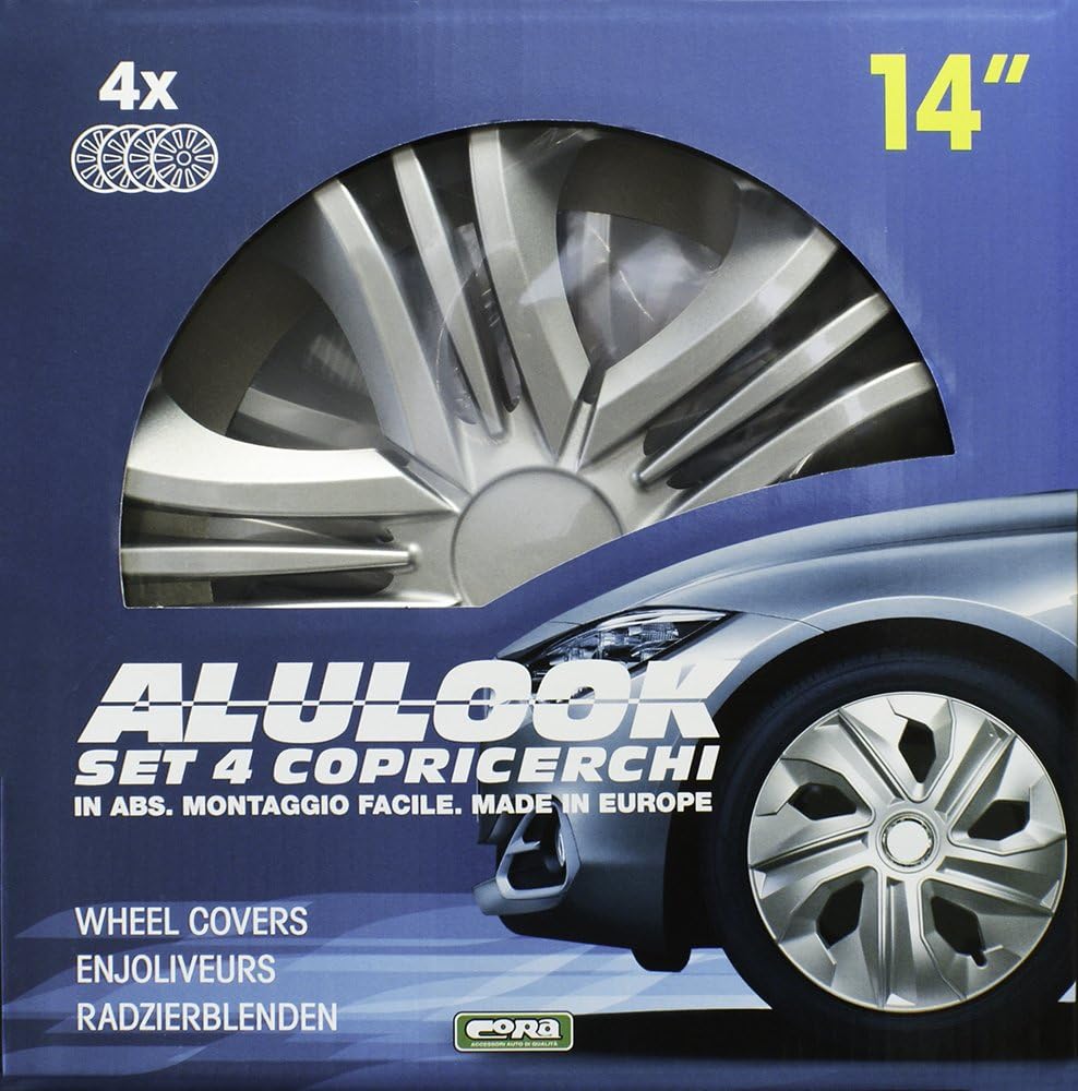 Cora Alulook Fun 40944 Radzierblenden, 14 Zoll, 4 Stück im Set, 14 Zoll