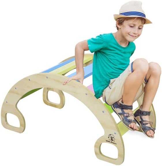 CCLIFE Montessori Kletterbogen nach Pikler Art, Klettergerüst Indoor Holz für Babys Kinder Kleinkind