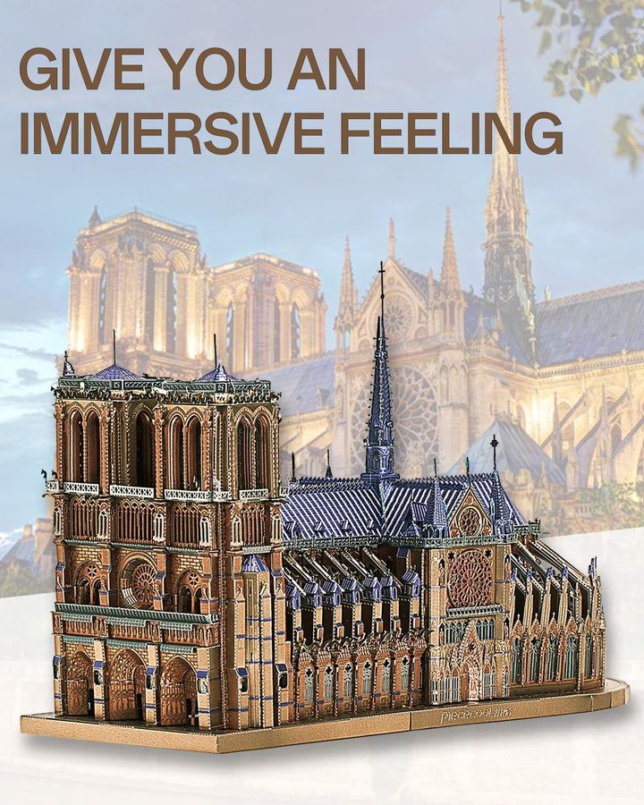 Piececool 3D Puzzle modellbausatz Erwachsene 3D Metall Puzzle 3D Puzzle Erwachsene - Notre Dame Kath