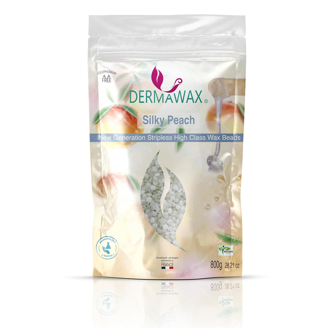 800 Gramm Dermawax Silky Peach Hypoallergen Waxing Perlen zur Haarentfernung Augenbrauen Gesicht Int