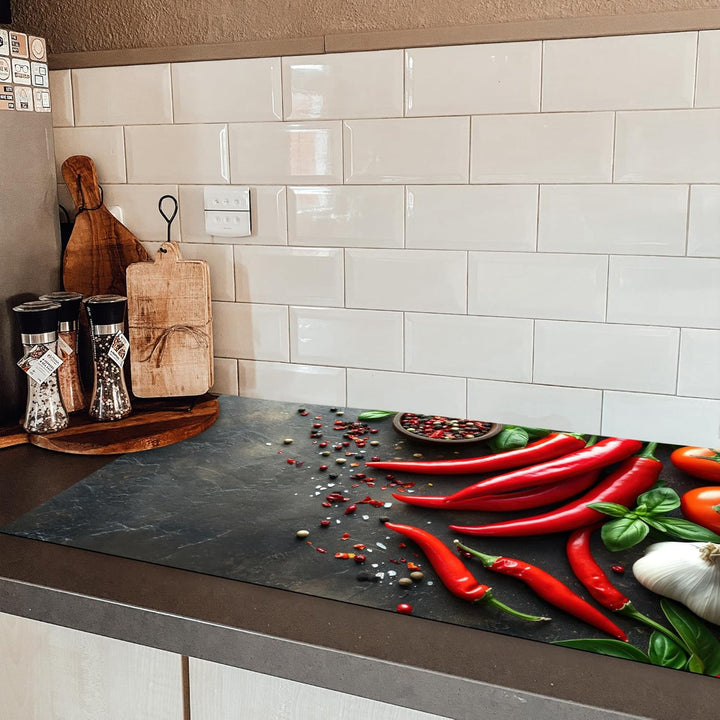 KitchenYeah© Herdabdeckplatte Einteilig Küche Herdabdeckung Induktionsfeld Ceranfeld Herdabdeckplatt