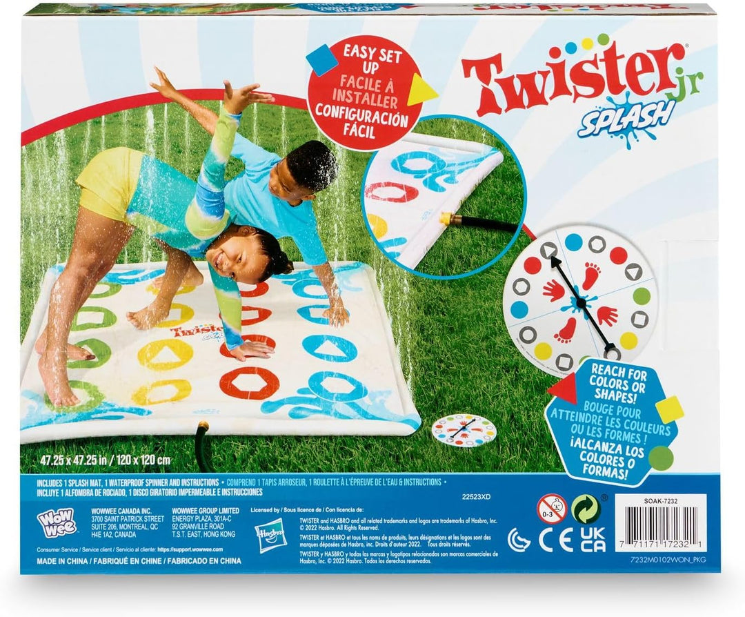 Hasbro Twister Jr. Splash - Aufblasbares Wasser-Twister-Spiel für Kinder im Freien