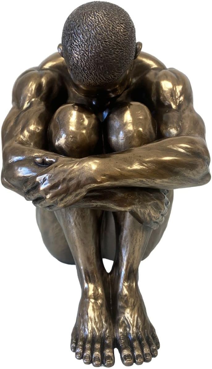Body Talk Skulptur Akt - Mann, sitzend (L)