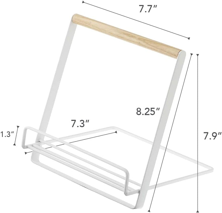 YAMAZAKI 2737 Tablet Kochbuchständer, Stahl, Weiss