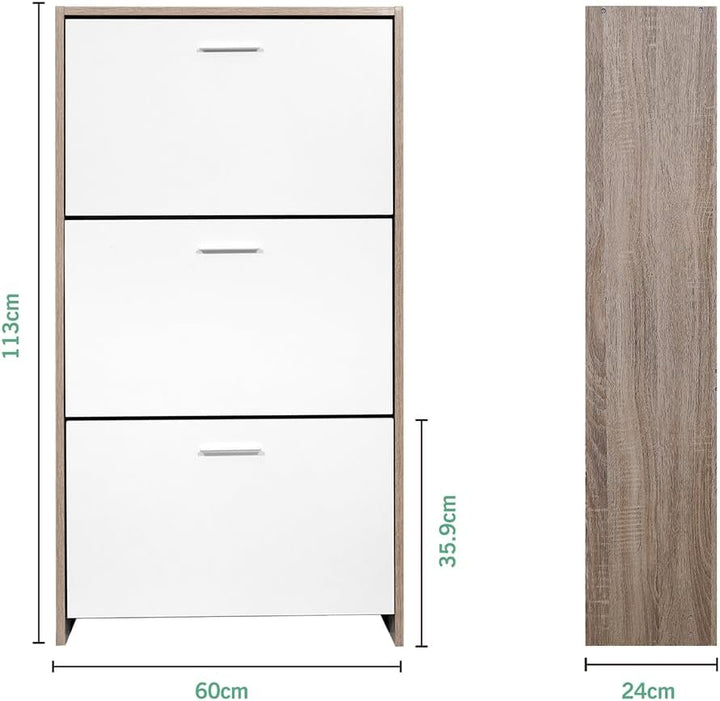 CASABEL Schuhschrank für 18 Paar – Schrank mit grossem Fassungsvermögen für Eingangsbereich, Flur –