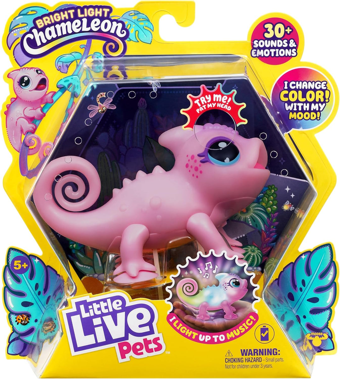 Little Live Pets Chamäleon Nova, leuchtendes, interaktives Chamäleon mit Farbwechselfunktionen, über