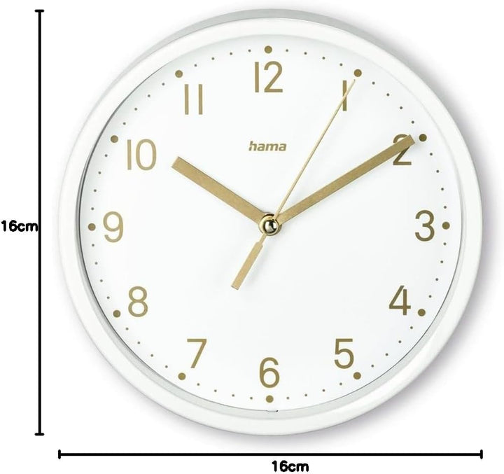 Hama Tischuhr (Uhr ohne Tickgeräusche, analog, kleine Standuhr, dezentes, modernes Design, Quarzuhr