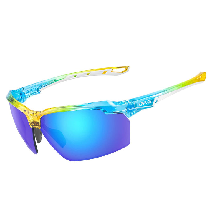 KAPVOE Fahrradbrille Polarisiert Sonnenbrille Sportbrille MTB Brille Radbrille Herren Damen Rennrad