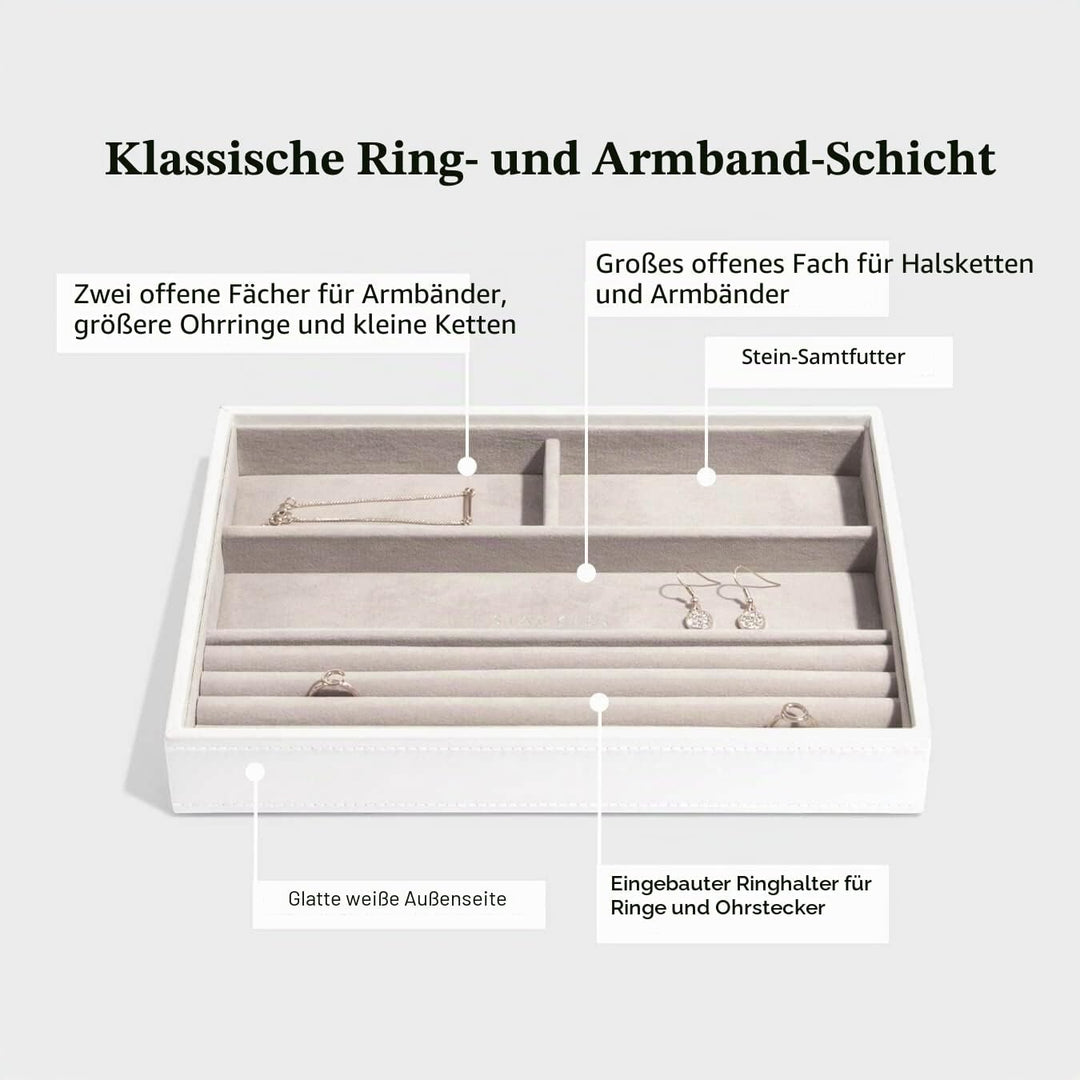 Stackers Weiss & Roségold Klassisch Schmuckschatulle -4 White & Rose Gold, White & Rose Gold