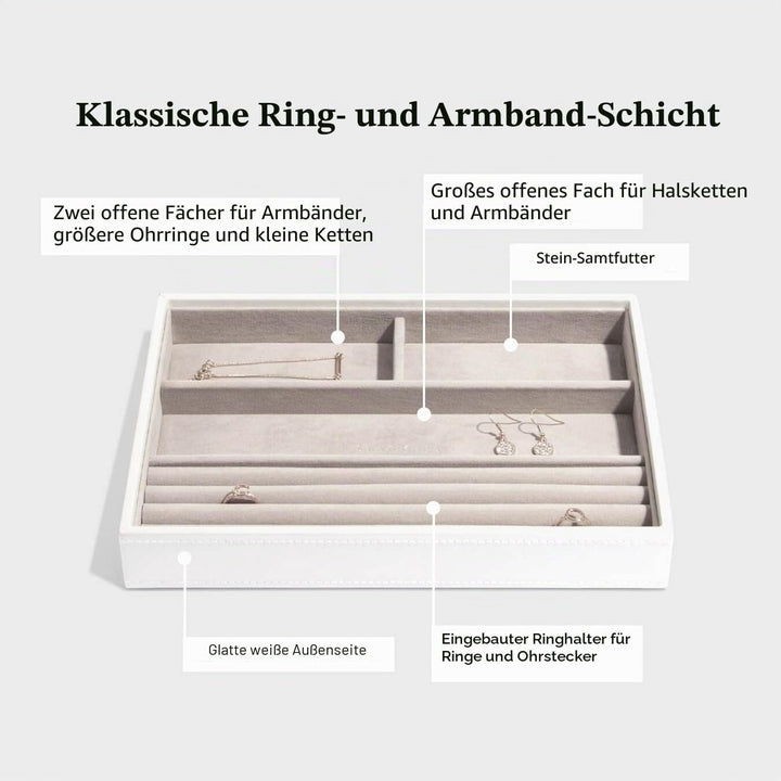 Stackers Weiss & Roségold Klassisch Schmuckschatulle -4 White & Rose Gold, White & Rose Gold