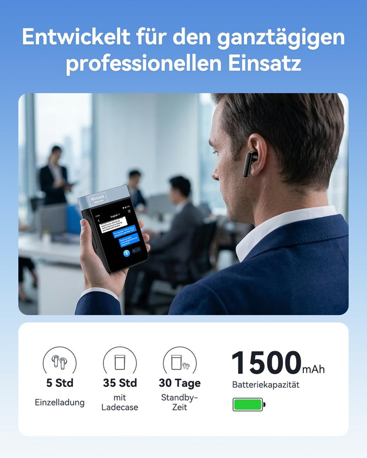 Wooask A9S Übersetzer KopfhöRer In Echtzeit Mit Chatgpt, Keine App Erforderlich, Sprachübersetzer Of
