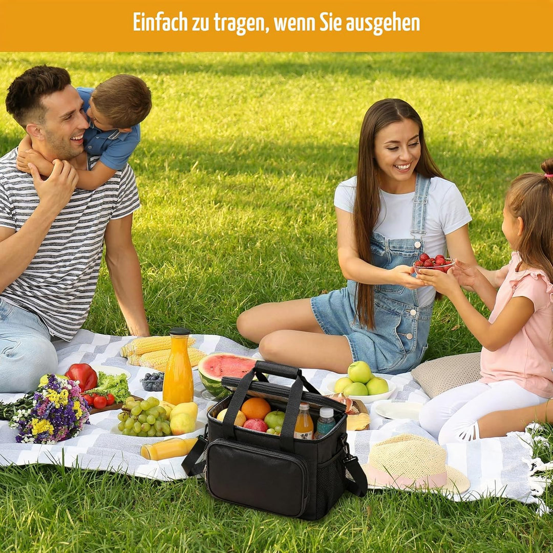 Faltbare Kühltasche 27L/15L/10L, hält Getränke &amp; Speisen 8h kalt/frisch, wasserdichte Isoliertasche