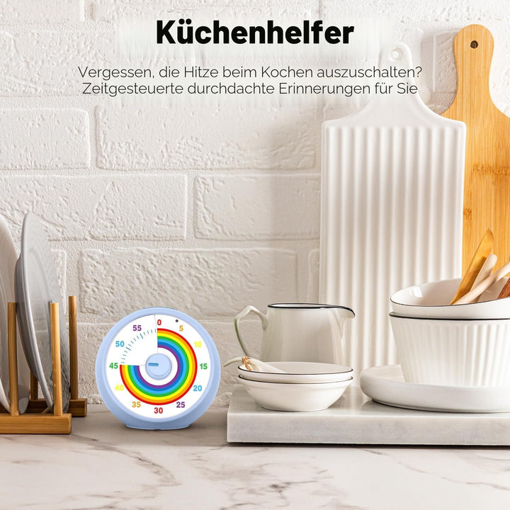 Visueller Timer für Kinder, 60-Minuten Countdown für Klassenzimmer Büro Küche, Schreibtisch Timer Ki