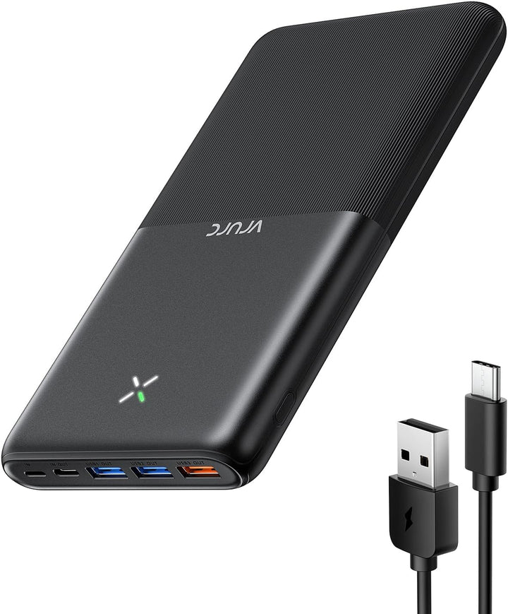 VRURC Power Bank 30000mAh 22.5W Powerbank USB C Schnelles Aufladen Externe Handyakkus mit 4 Ausgänge