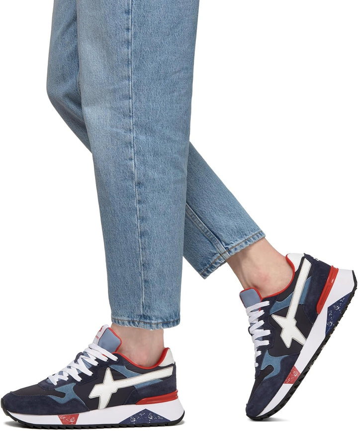 w6yz Yak-M.-Sneakers aus technischem Gewebe und Veloursleder 40 EU Blau Azurblau, 40 EU Blau Azurbla