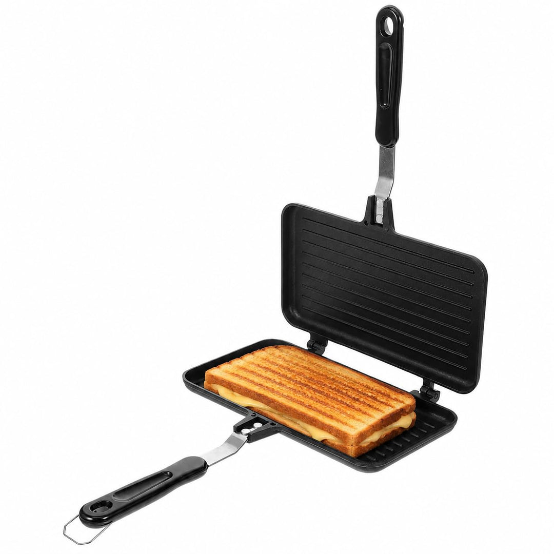 UPKOCH Sandwichmaker Sandwichpresse Grill Frühstückspfanne Aus Aluminiumlegierung Doppelseitige Brat