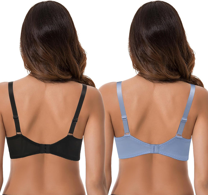Curve Muse Damen Übergrösse Minimierer Ungefüttert Bügel Vollständige Abdeckung BH 75E Schwarz, Lt B
