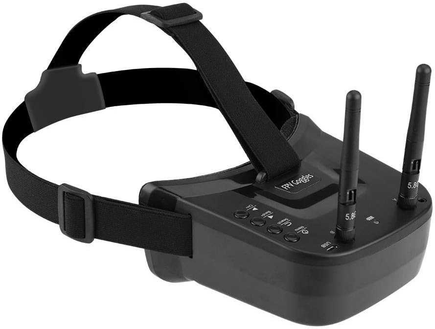 Tonysa 5,8 GHz Mini FPV Brille 3 Zoll 40 Kanal FPV Video Headset Brille 480 * 320 LCD Bildschirm mit