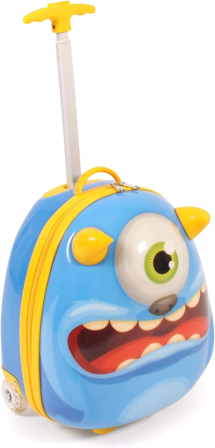 Bayer Chic 2000 - Bouncie Kinder-Trolley mit 3D-Monster-Motiv Kindergepäck, 20 Liter, Blau, 40 cm, B