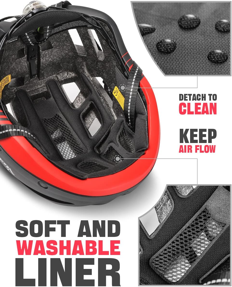 VICTGOAL Fahrradhelm mit Visier Mountainbike Helm mit magnetischem Brille Abnehmbarer Visier, Rennra