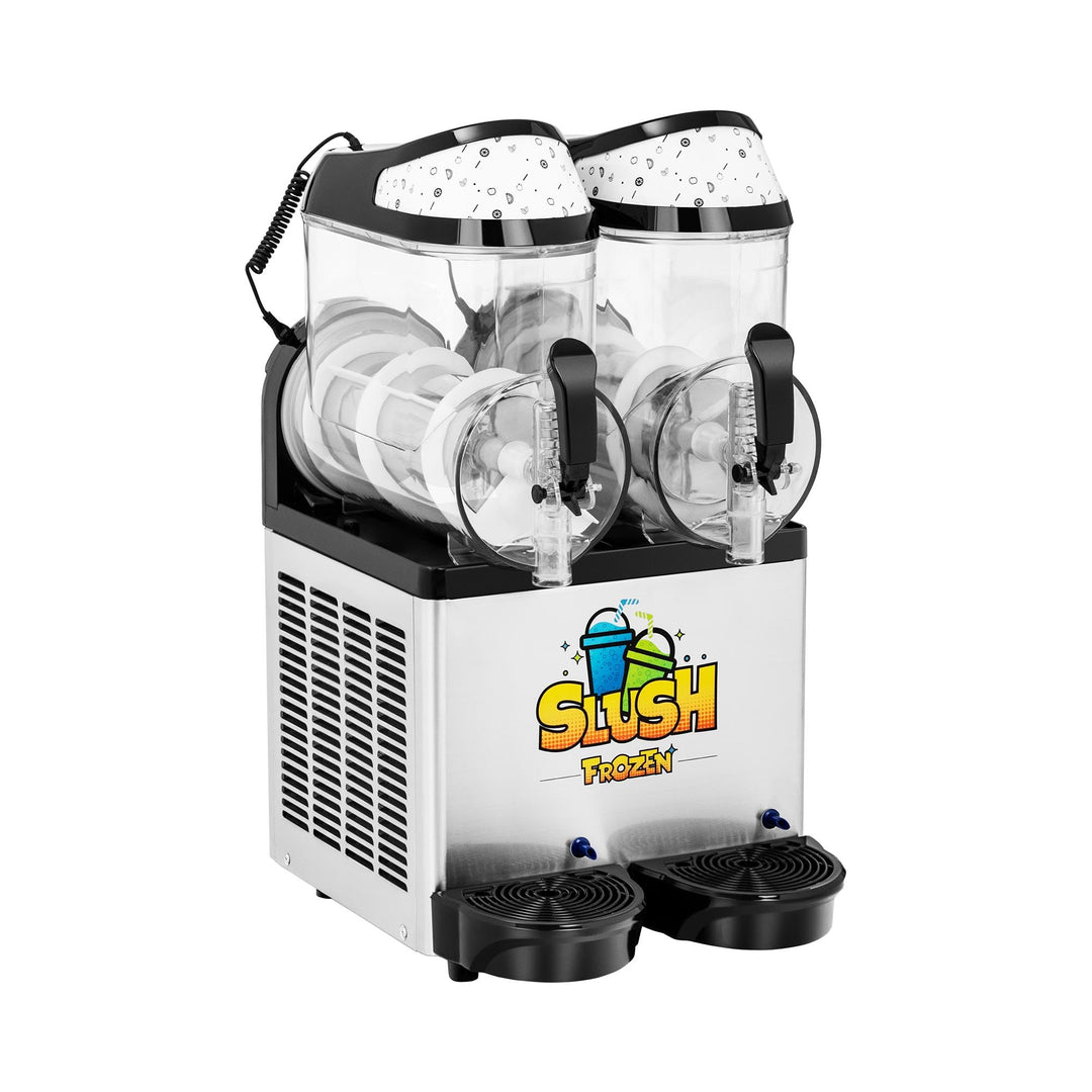 Royal Catering RCSL 2/10 Slush-Maschine 2 x 12 l LED 600 W Nachtmodus Slush Ice Maschine Slush Eis M