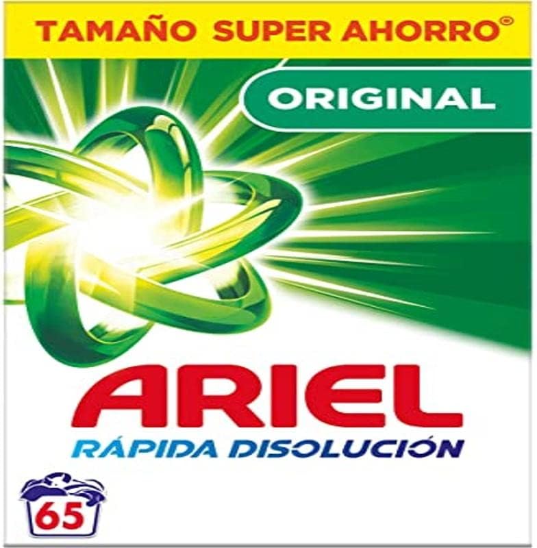 Ariel Waschmittel für Waschpulver, 65 Waschgänge, Original, Seife mit Anti-Schmutz-Technologie, die