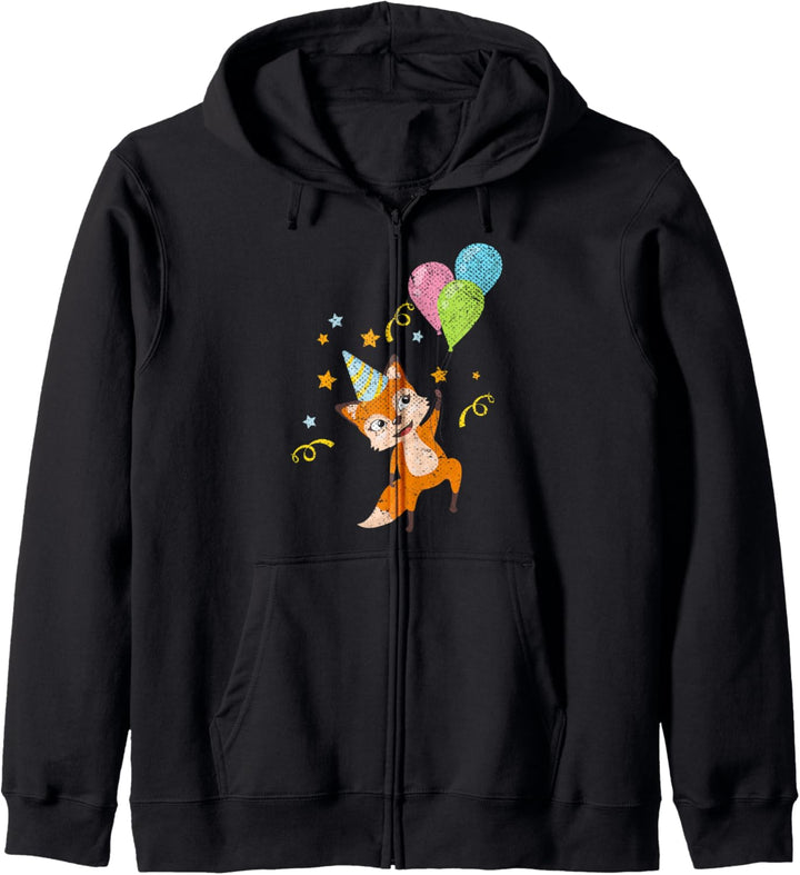 Geburtstags Party Wald Tier Waldbewohner Natur Fuchs Kapuzenjacke