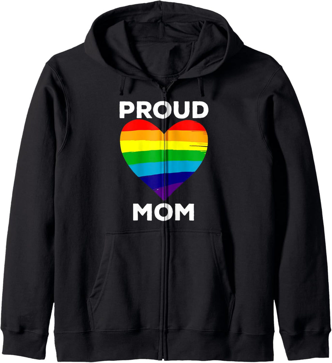 Proud Mom Heart Flag Parent Of LGBTQ Lesbian Bi Trans Kapuzenjacke