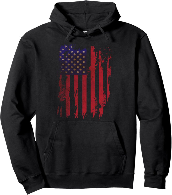 4. Juli - Amerikanische USA-Flagge Pullover Hoodie